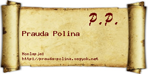 Prauda Polina névjegykártya